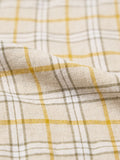 Cotton Linen Checks: Ochretone Cotton Linen Shirts