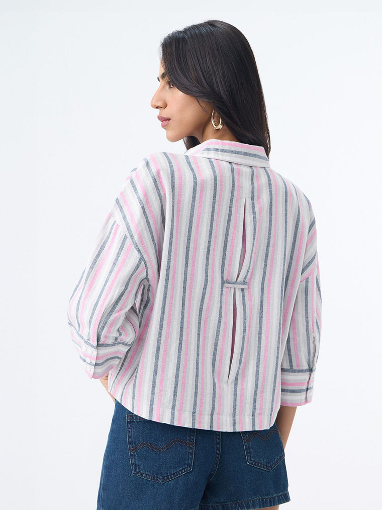 Cotton Linen Shirt: Linette Women Oversized Shirts