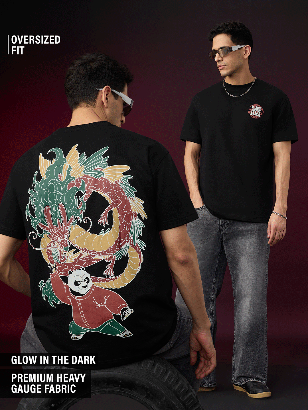 Kung Fu Panda: Glow Po Oversized T-Shirts