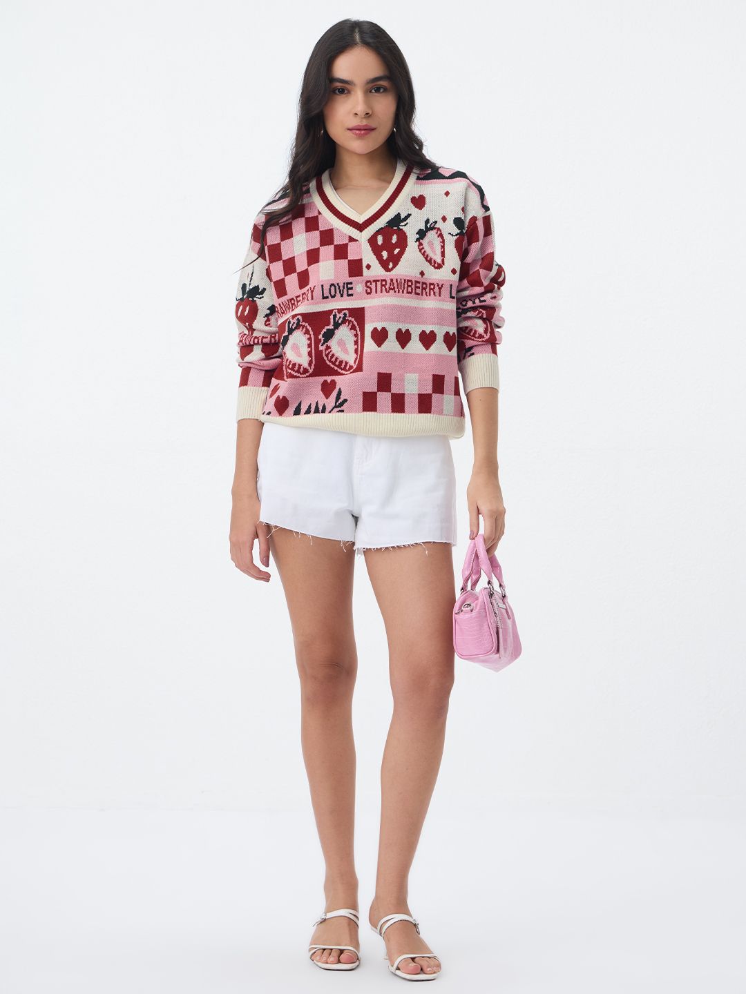 TSS Originals: Berry Love Women Oversized Sweaters