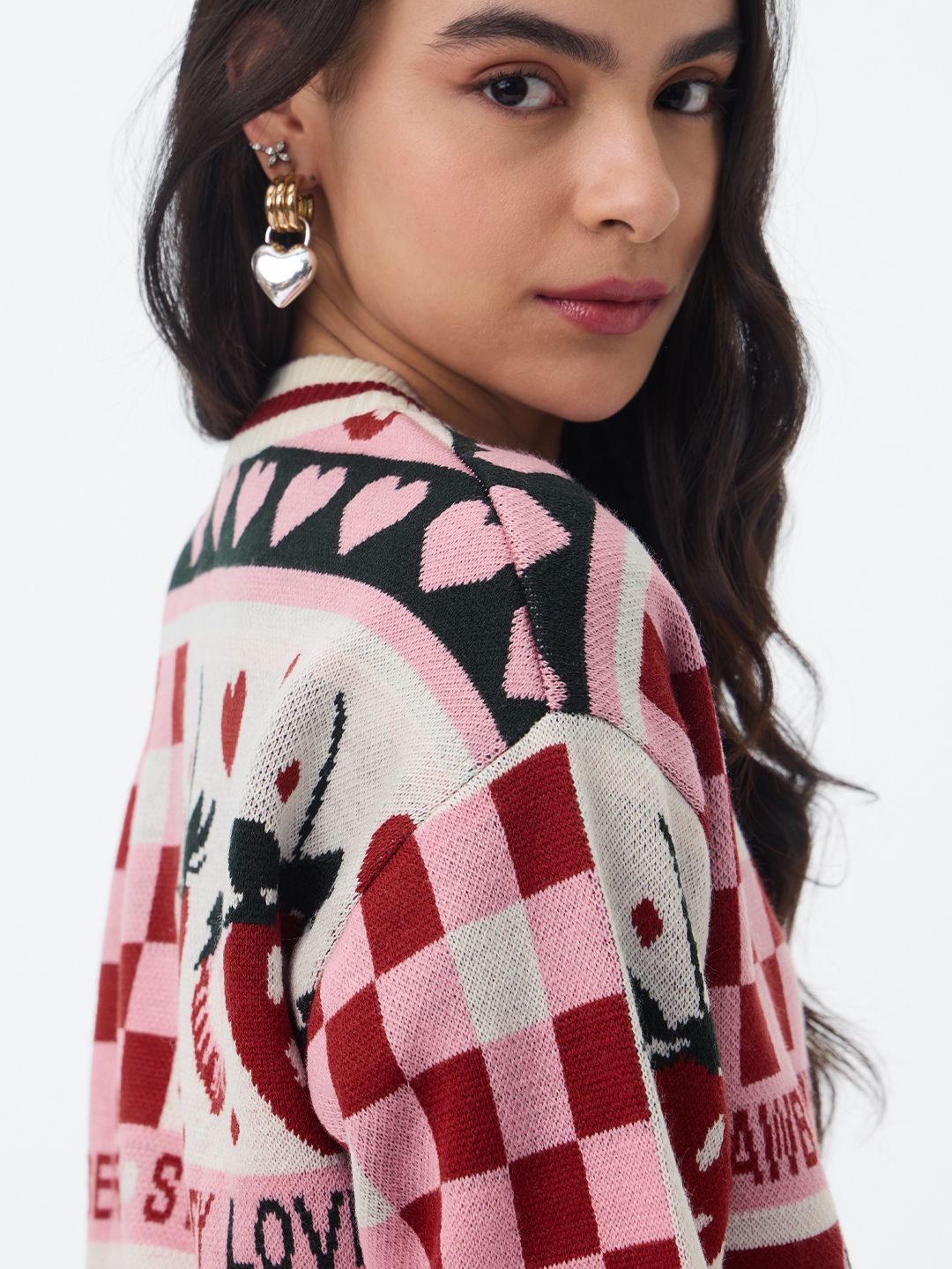 TSS Originals: Berry Love Women Oversized Sweaters