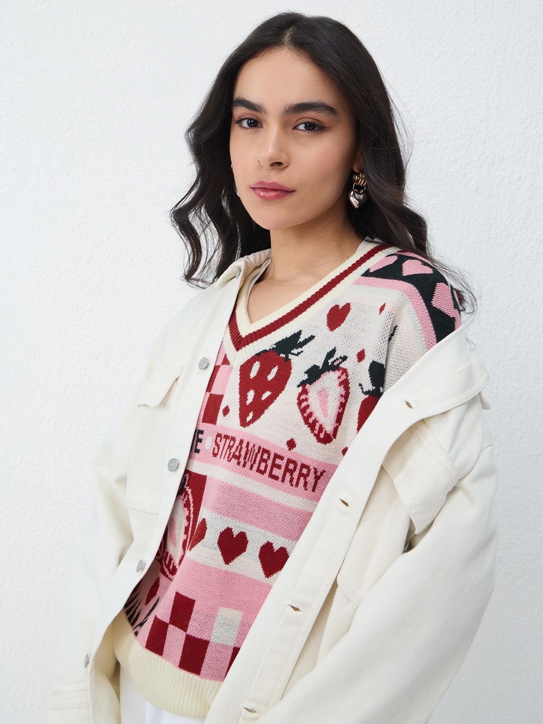 TSS Originals: Berry Love Women Oversized Sweaters