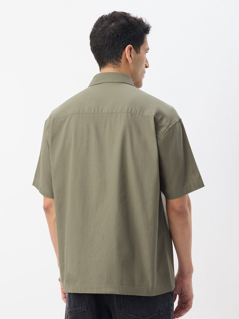Zipper Shirt: Driftwood Oversized Shirts