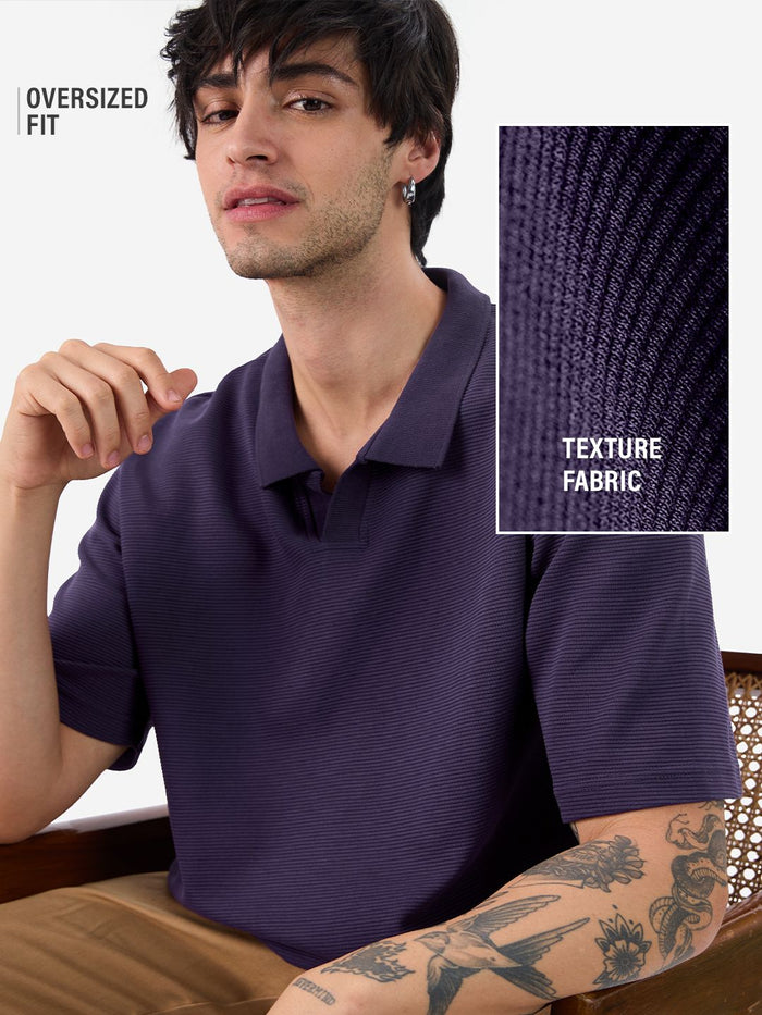 Solids: Berry Blue Oversized Polos