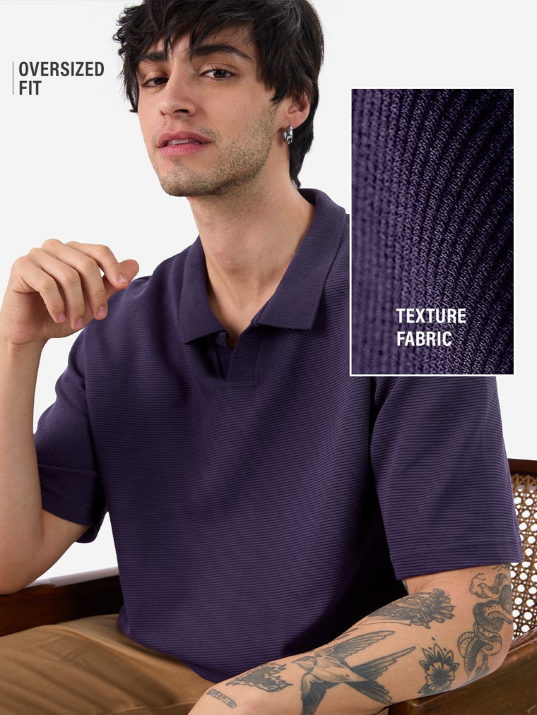 Solids: Berry Blue Oversized Polos