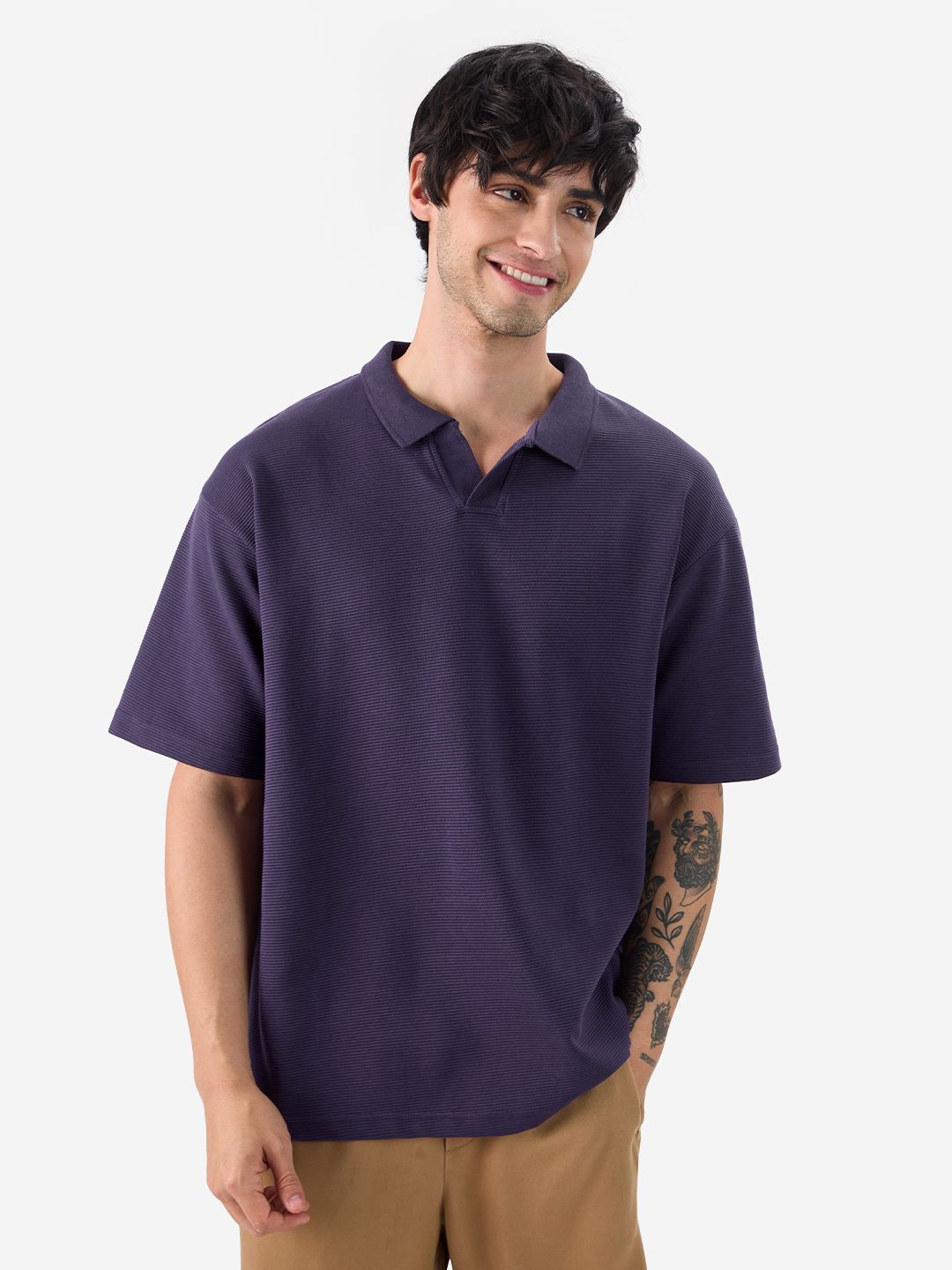 Solids: Berry Blue Oversized Polos