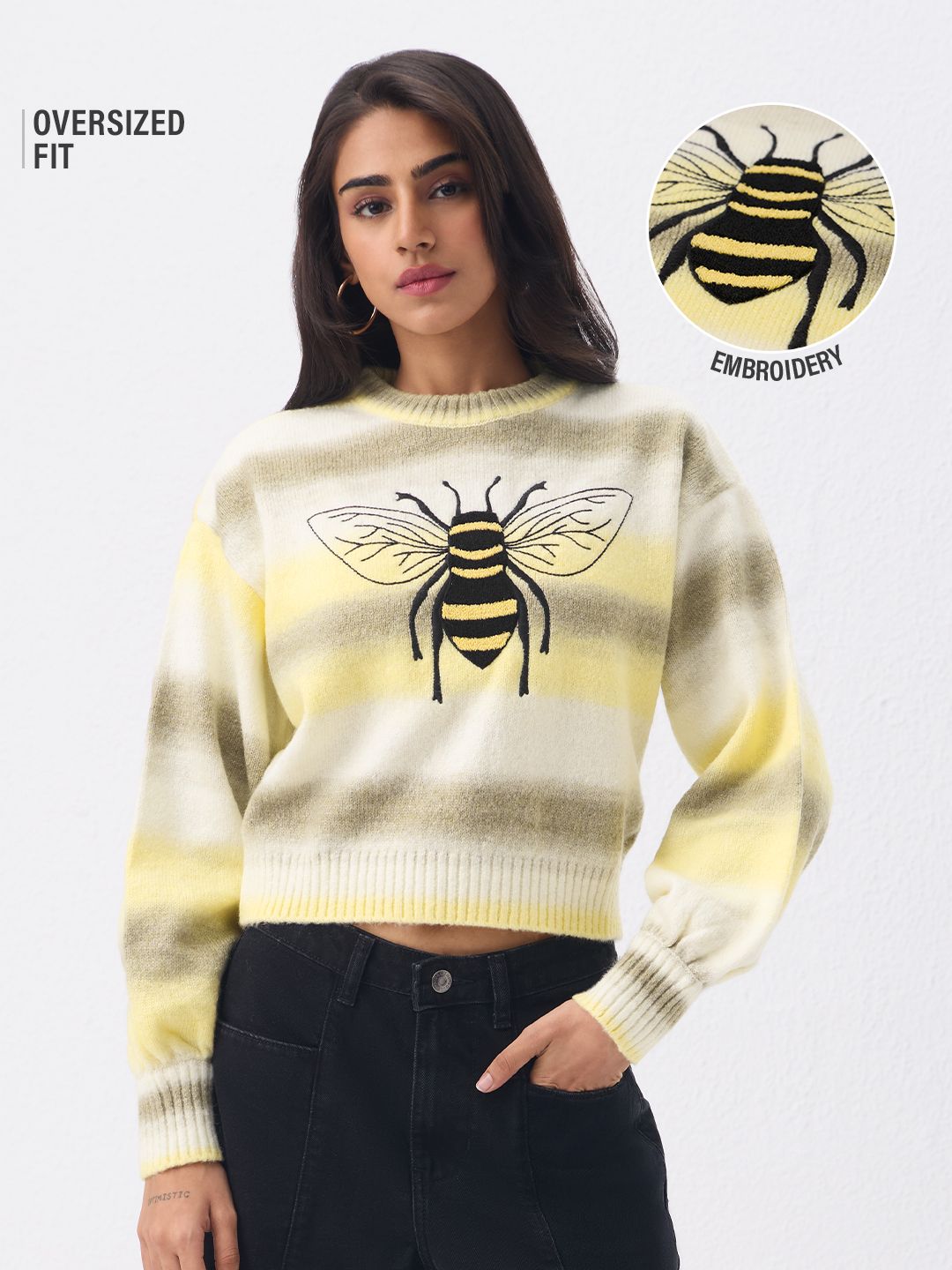Ombre Sweater: Just Bee Women Oversized Sweaters