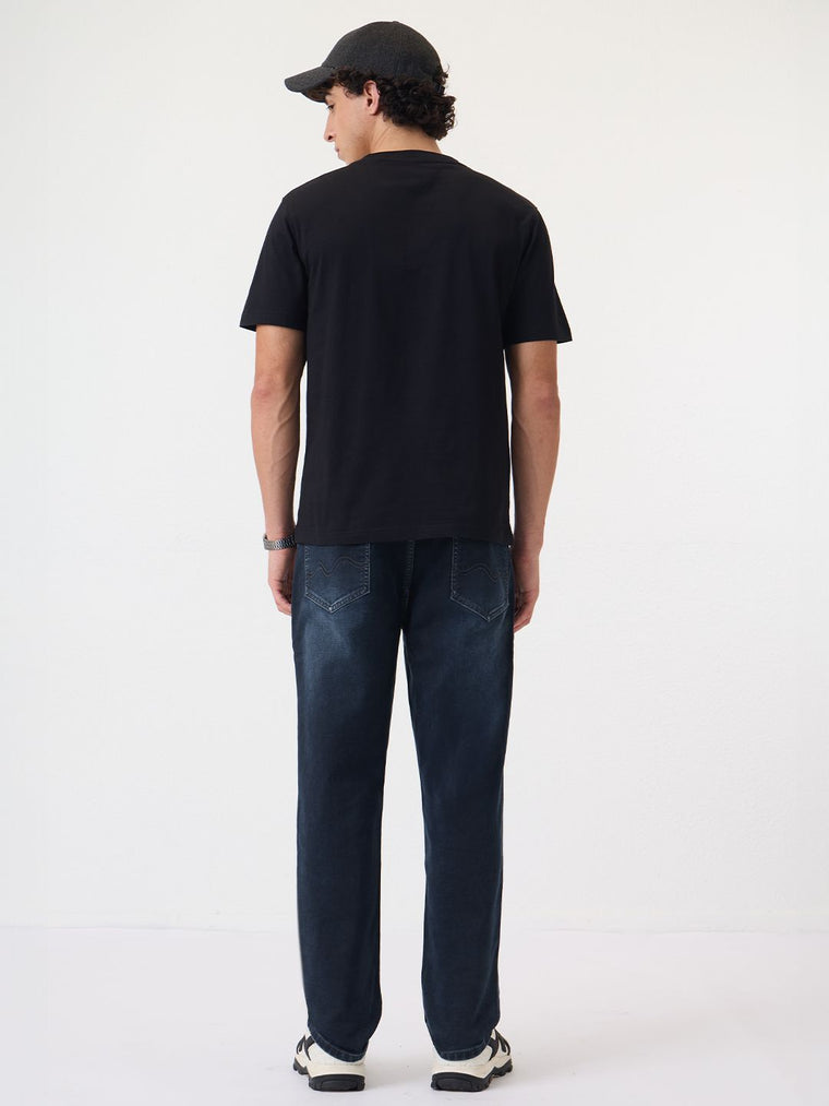 Straight-Fit Denim: Blue Drift Men Straight Fit Jeans