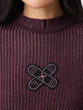 Textured Sweater: Amethyst Women Fitted Sweaters