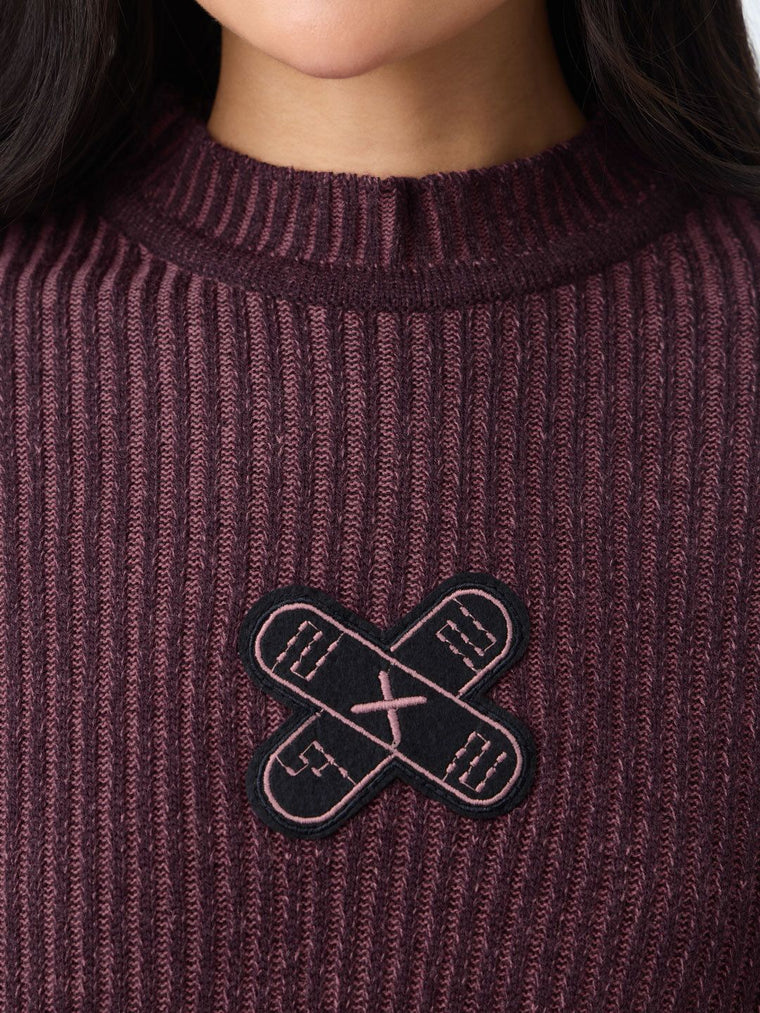 Textured Sweater: Amethyst Women Fitted Sweaters