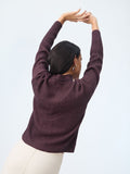 Textured Sweater: Amethyst Women Fitted Sweaters