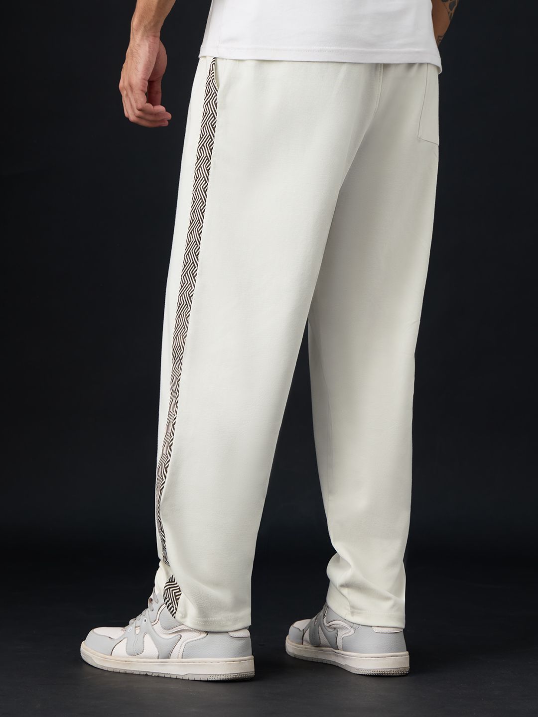Straight-Fit Joggers: Ivory Men Joggers