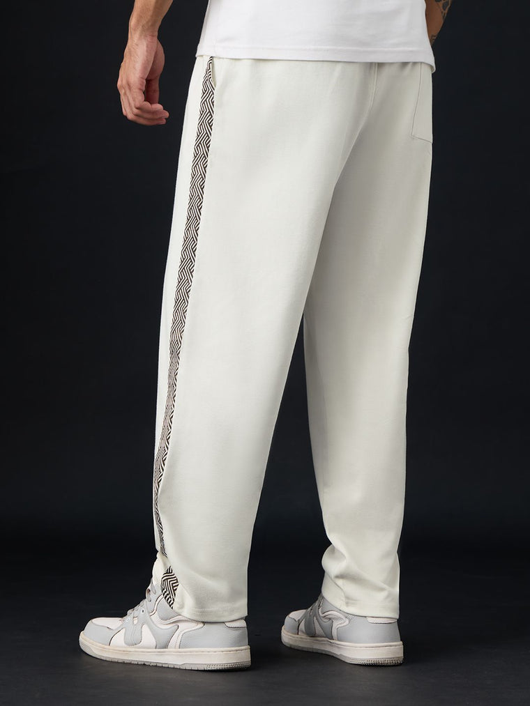 Straight-Fit Joggers: Ivory Men Joggers