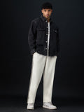 Straight-Fit Joggers: Ivory Men Joggers