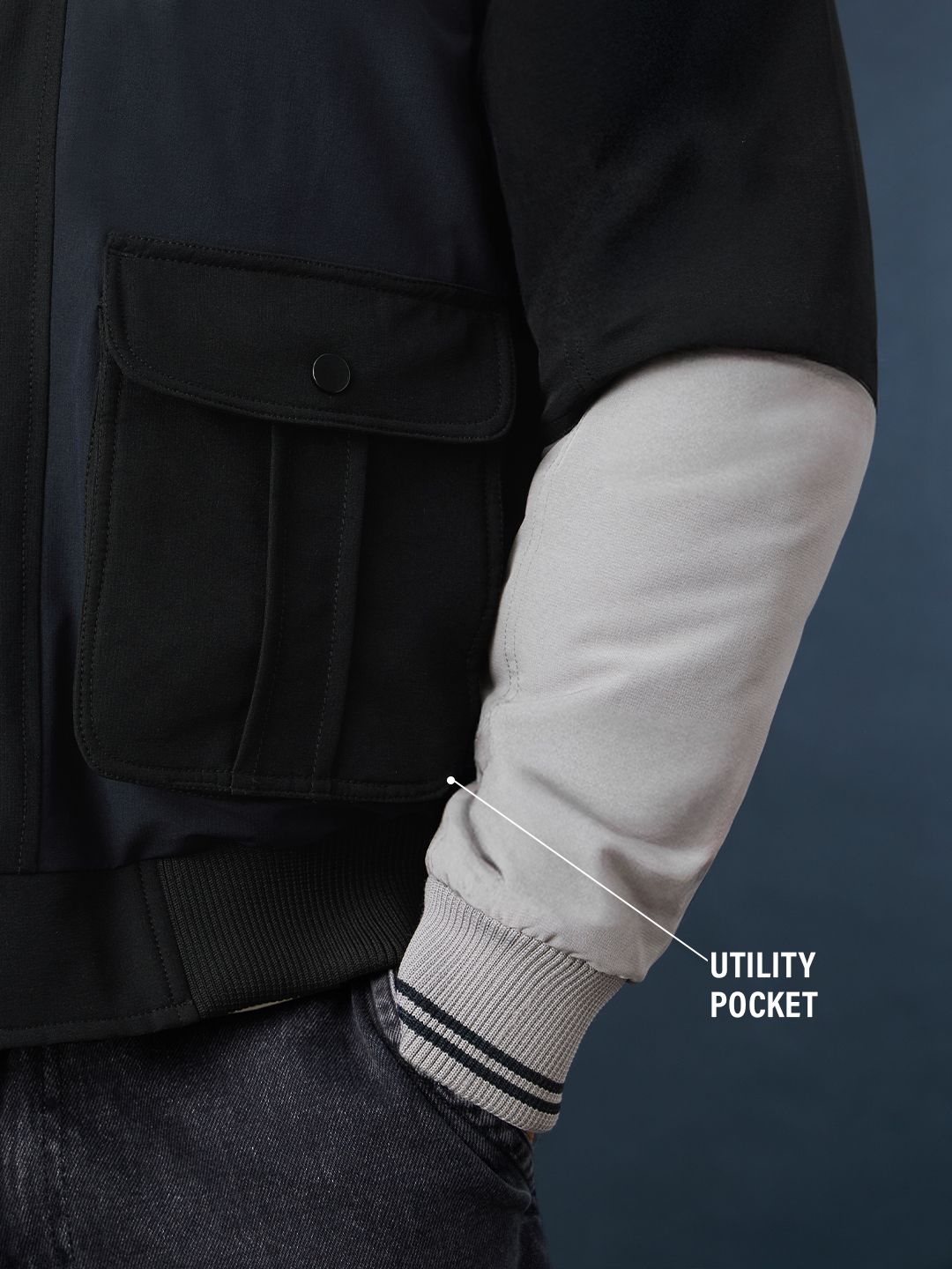 Bomber Jacket: Midnight Edge Men Puffer Jackets