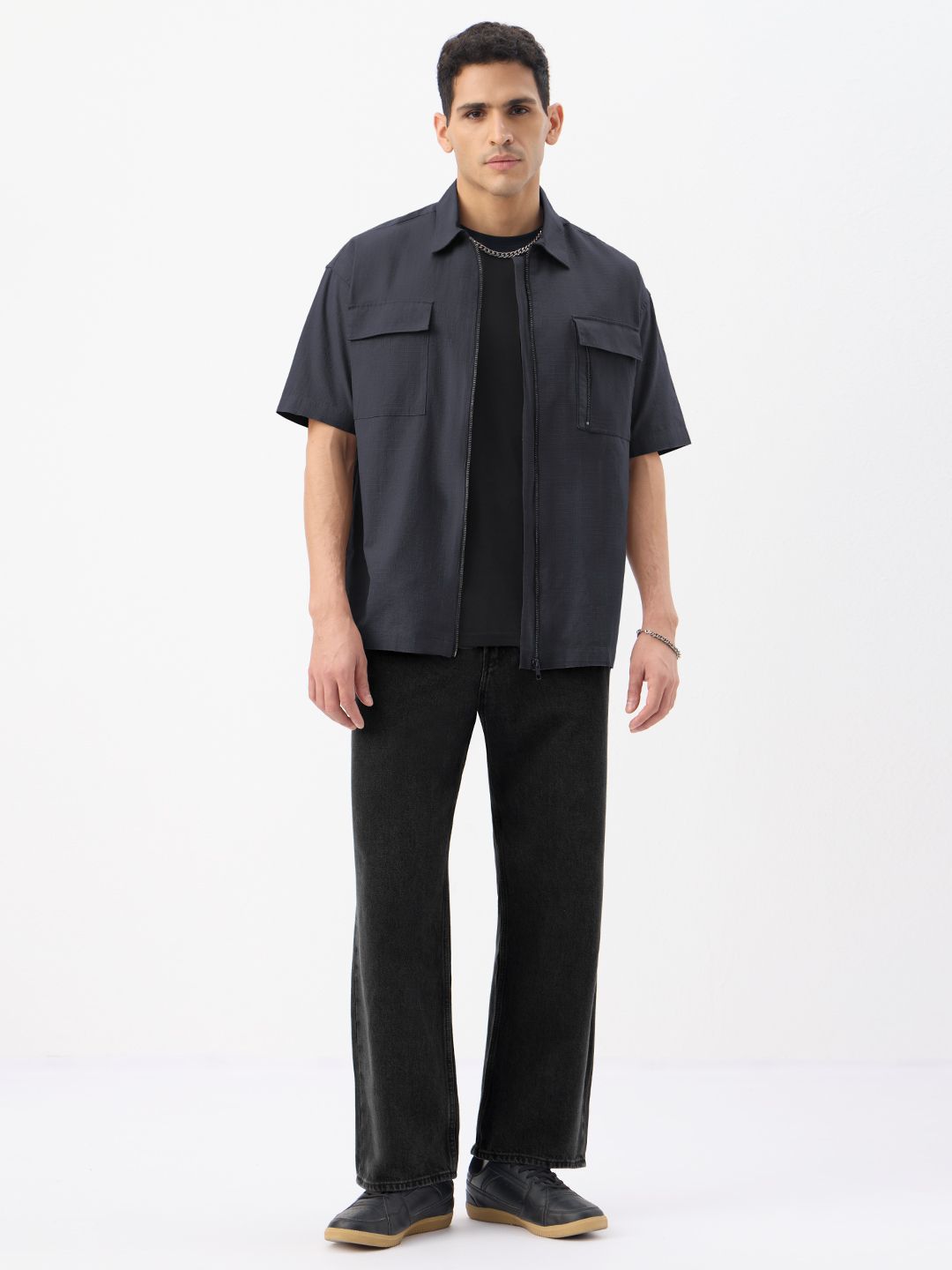 Zipper Shirt: Thundercloud Oversized Shirts