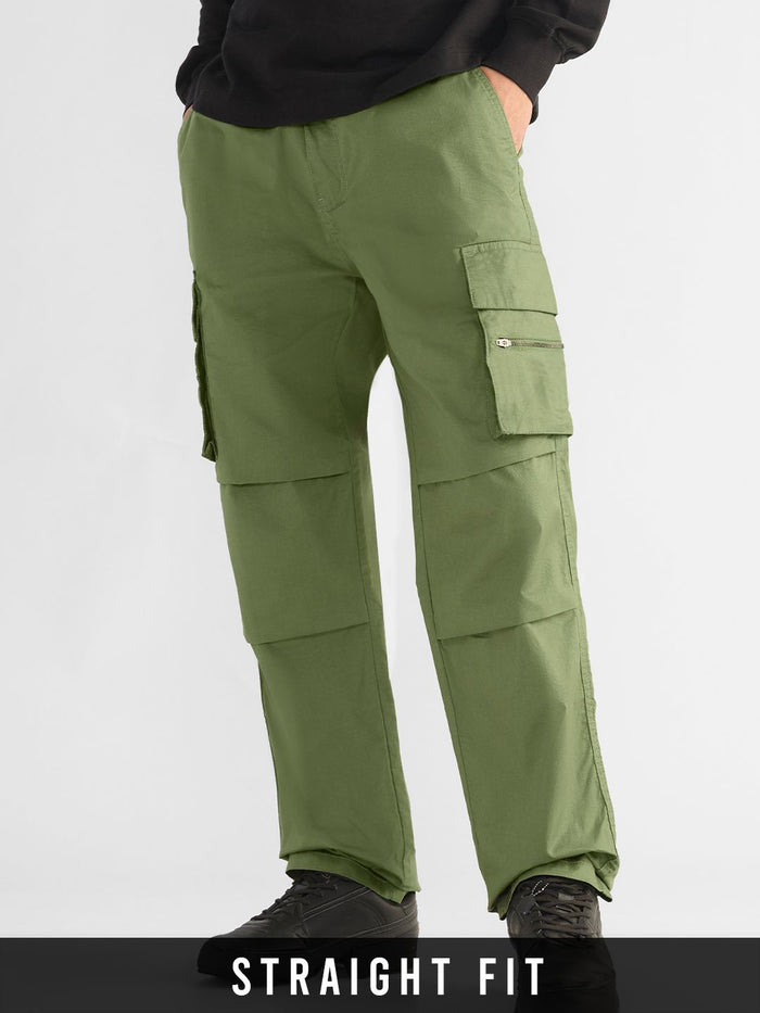 Parachute Pants: Combat Moss Men Parachute Pants