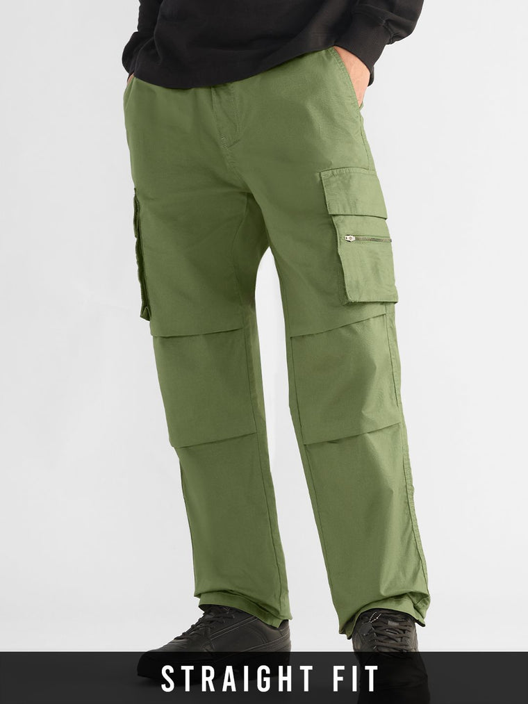 Parachute Pants: Combat Moss Men Parachute Pants