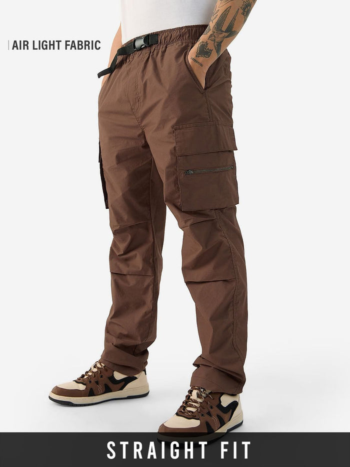 Parachute Pants: Mocha Brown Men Parachute Pants