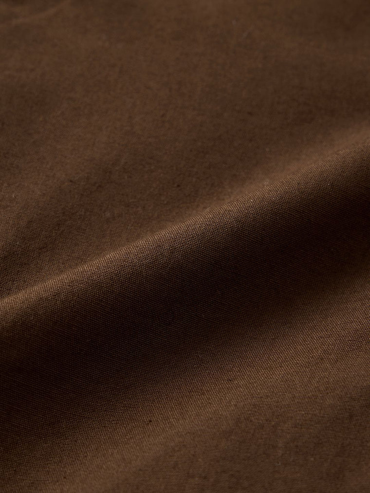 Cotton Linen Pant: Dark Brown Women Straight Pants