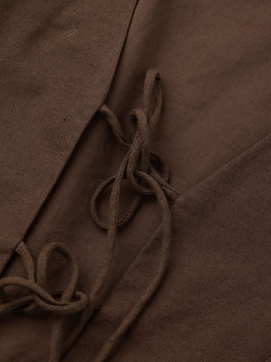 Mocha Cotton Linen Vest Women Fashion Tops