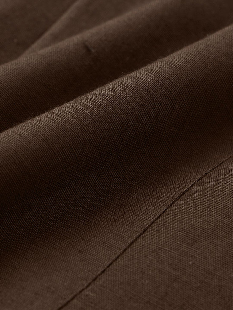 Mocha Cotton Linen Vest Women Fashion Tops