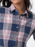 Textured Shirt: Peony Women Cropped Shirts