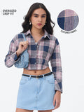 Textured Shirt: Peony Women Cropped Shirts