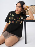 TSS Originals: Travel Stamp Women Oversized T-Shirts