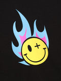 S.W.SMILEY: Blue Flame Women Oversized T-Shirts