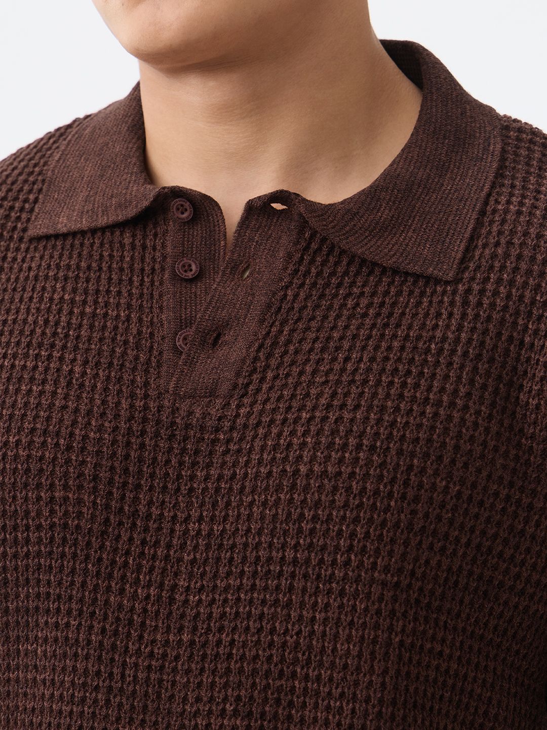 Textured Flat Knit: Cedar Textured Polos