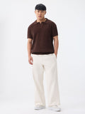 Textured Flat Knit: Cedar Textured Polos