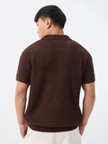 Textured Flat Knit: Cedar Textured Polos