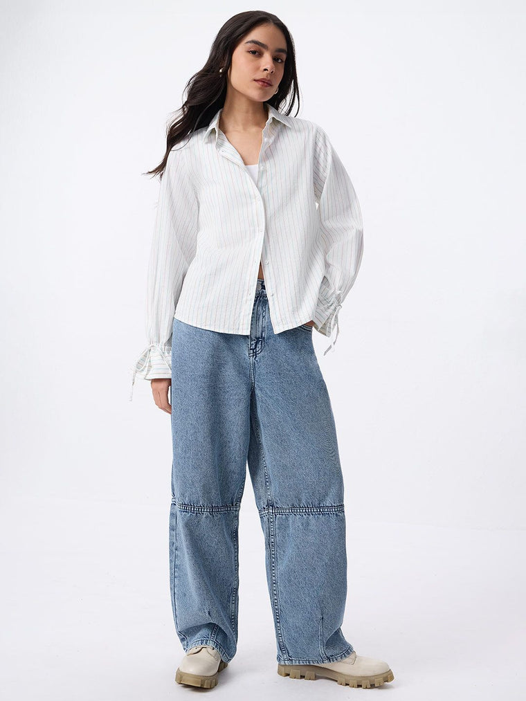 Cotton Linen Shirt: Prisma Women Relaxed Shirts