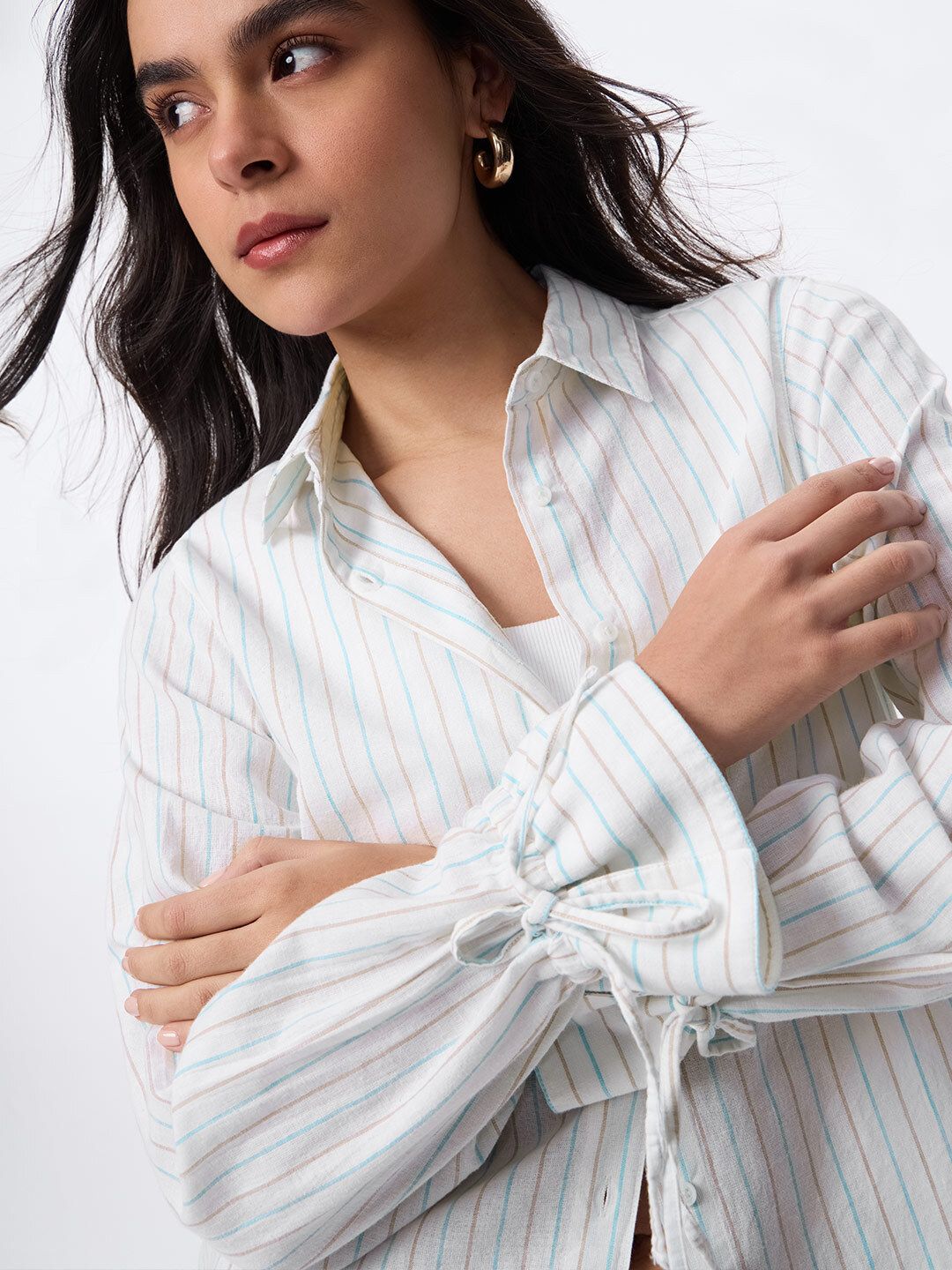 Cotton Linen Shirt: Prisma Women Relaxed Shirts