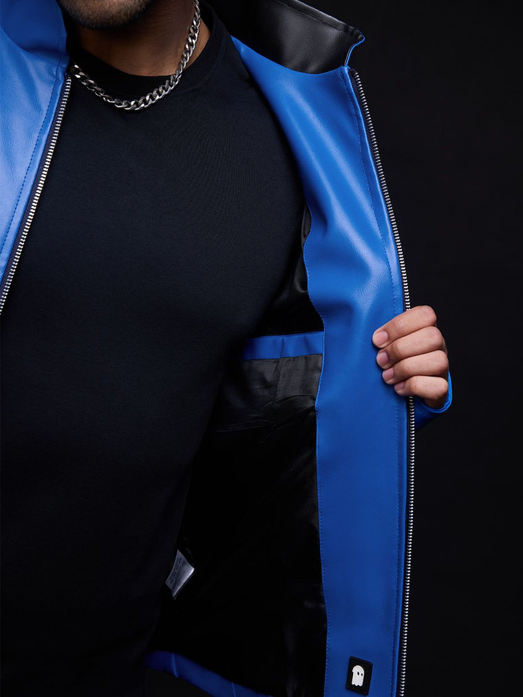 Biker Jacket: Blue Ranger Biker Jackets