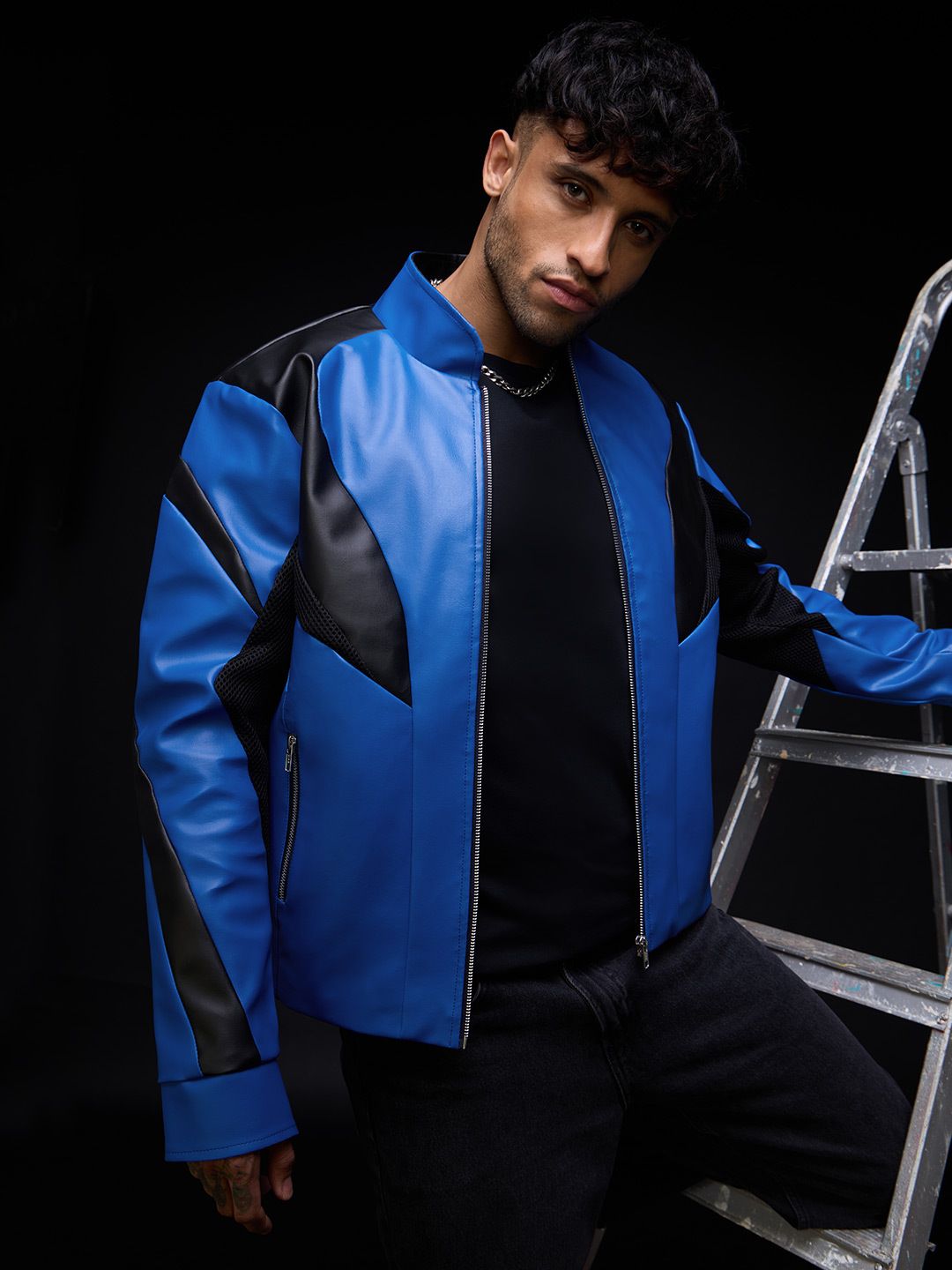 Biker Jacket: Blue Ranger Biker Jackets