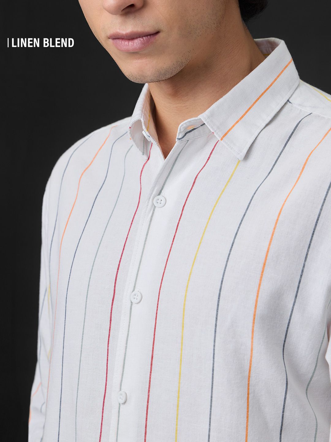 Cotton Linen Stripes: Prisma Cotton Linen Shirts