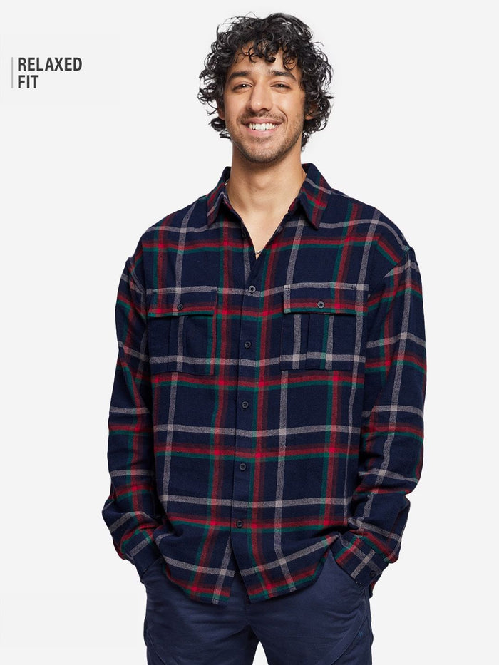 Plaid: Red Men Utility Shirts