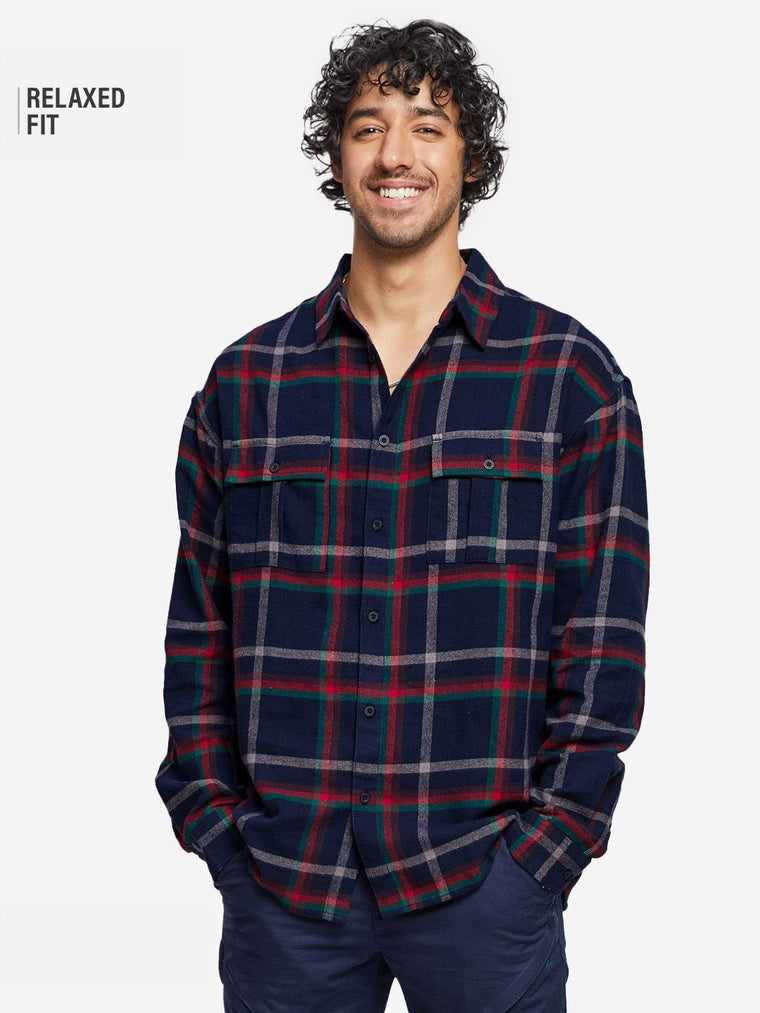 Plaid: Red Men Utility Shirts