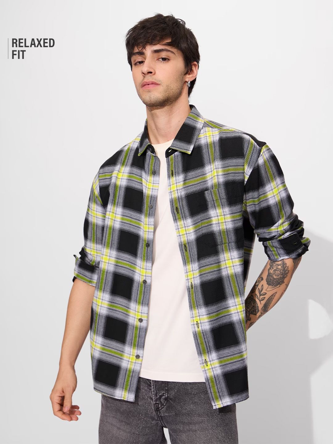 Plaid: Sulphura Men Utility Shirts