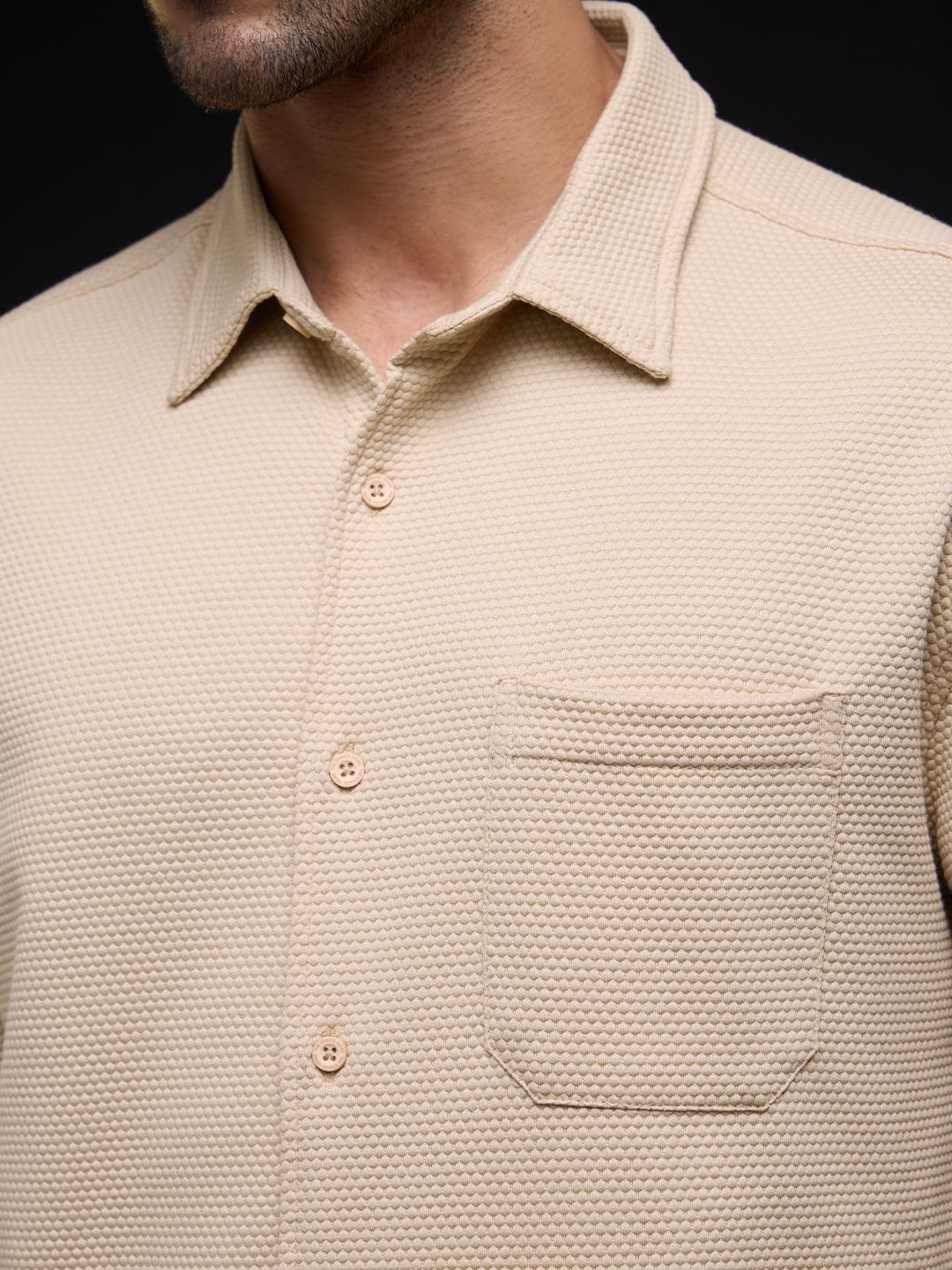 Textured Shirt: Dune Men Relaxed Shirts