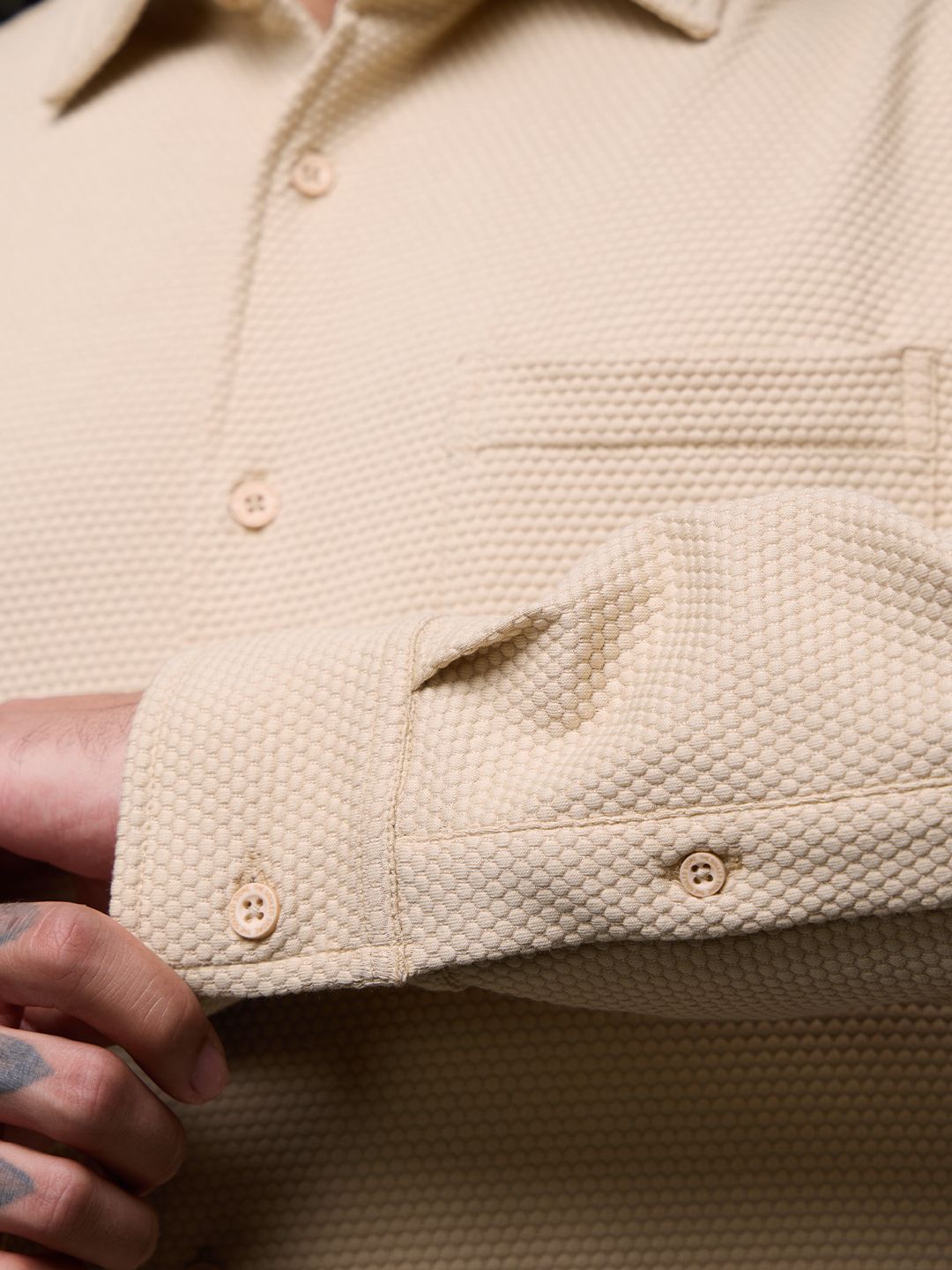 Textured Shirt: Dune Men Relaxed Shirts