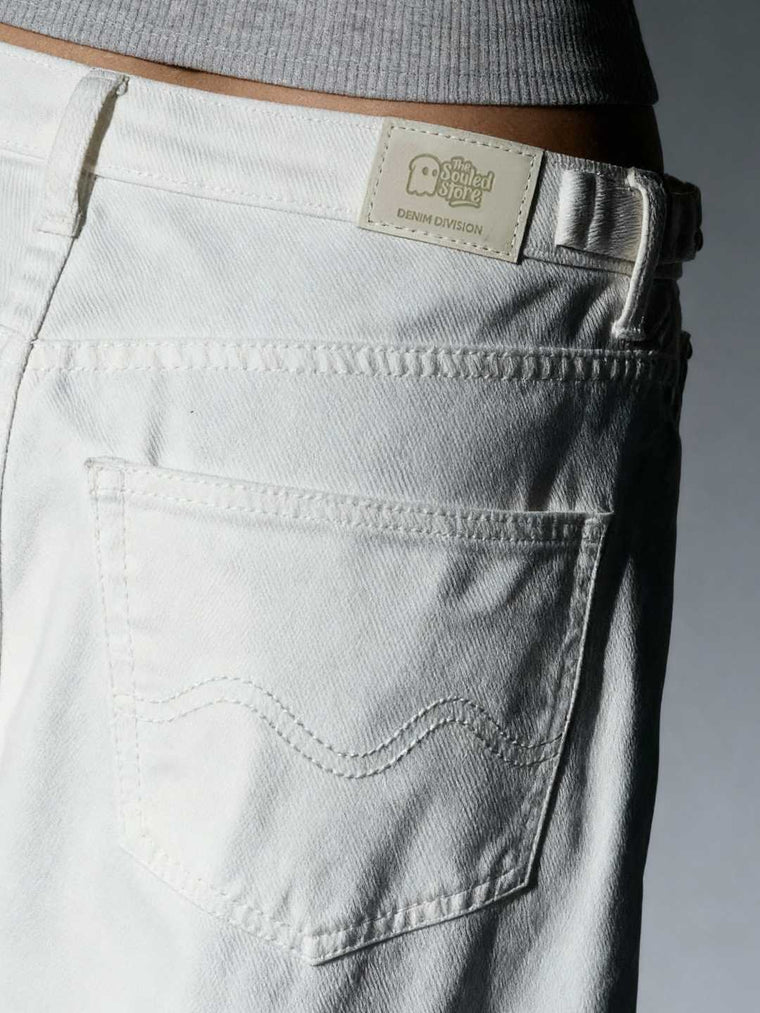 Barrel-Fit Denim: Ivory Women Barrel Denims