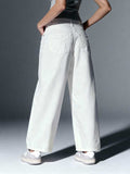 Barrel-Fit Denim: Ivory Women Barrel Denims