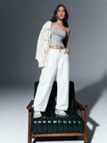 Barrel-Fit Denim: Ivory Women Barrel Denims