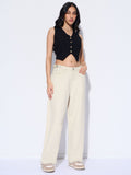 Barrel-Fit Denim: Ivory Dust Women Barrel Denims