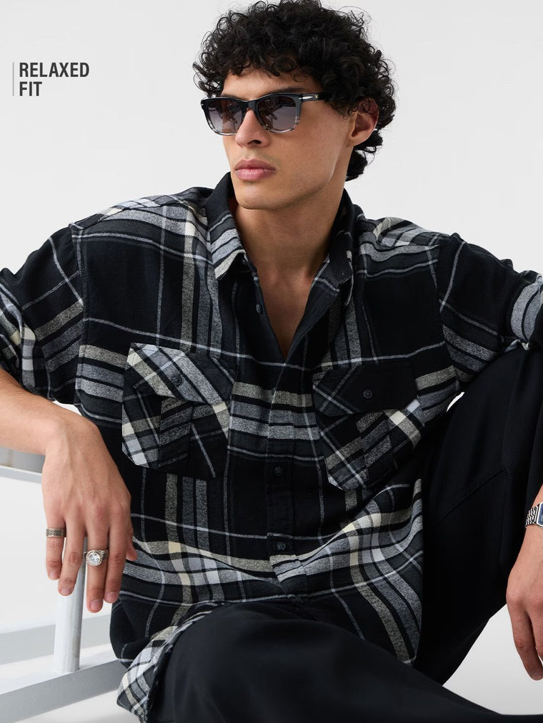 Plaid Shirt: Steel Men Utility Shirts