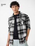 Plaid Shirt: Charcoal Men Utility Shirts