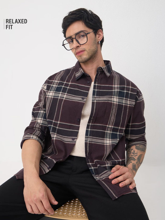 Plaid Shirt: Canvas Men Relaxed Shirts